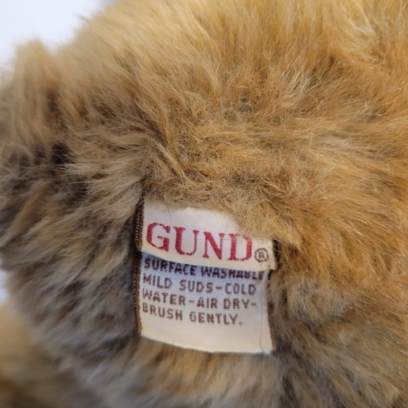 Gund  Cute 11" Brown Teddy Bear Mocha 6410 Seated Acrylic Eyes Embroidered Nose - Picture 5 of 7